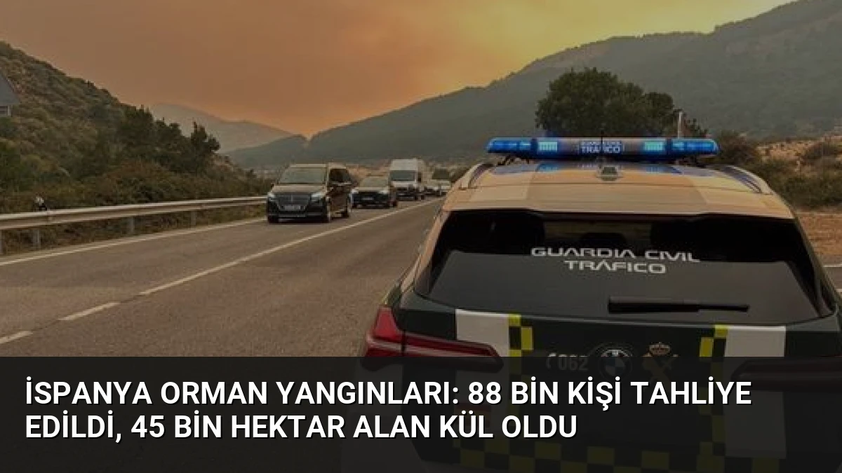 İspanya Orman Yangınları: 88 Bin Kişi Tahliye Edildi, 45 Bin Hektar Alan Kül Oldu