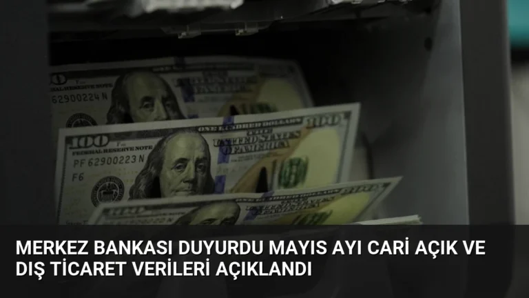 Merkez Bankası Duyurdu Mayıs Ayı Cari Açık ve Dış Ticaret Verileri Açıklandı