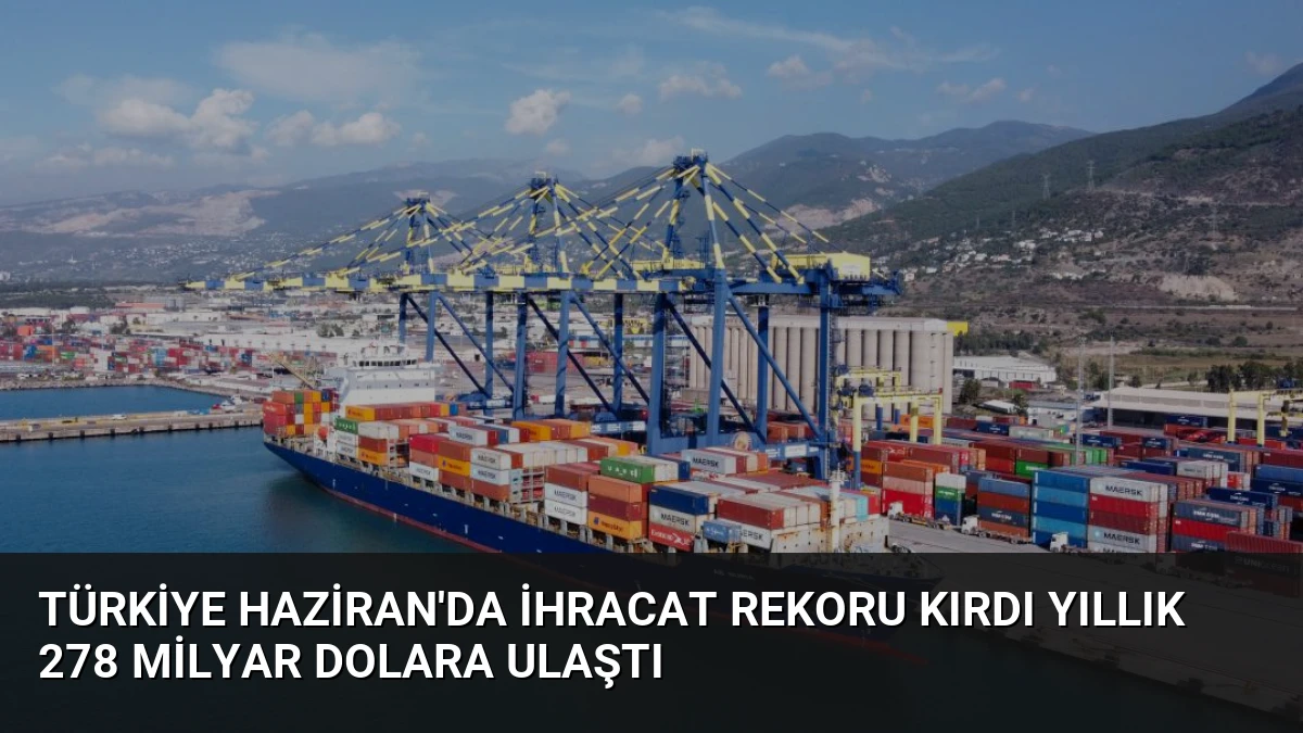 Türkiye Haziran’da İhracat Rekoru Kırdı Yıllık 278 Milyar Dolara Ulaştı