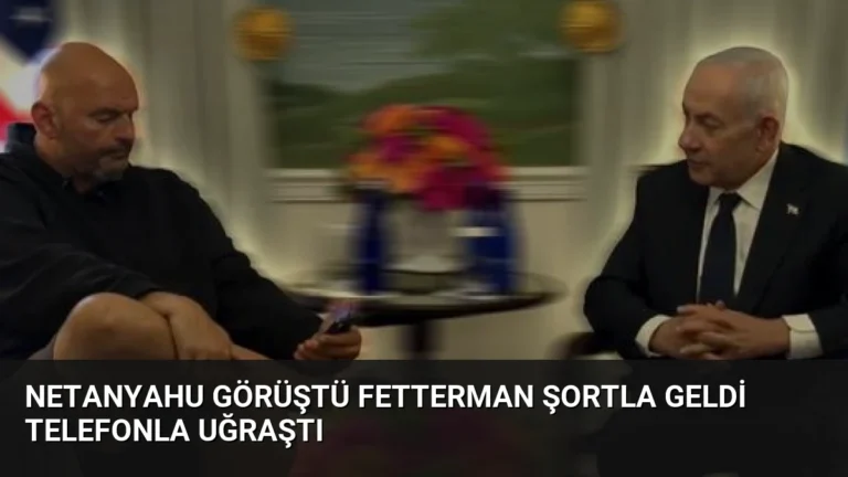 Netanyahu Görüştü Fetterman Şortla Geldi Telefonla Uğraştı