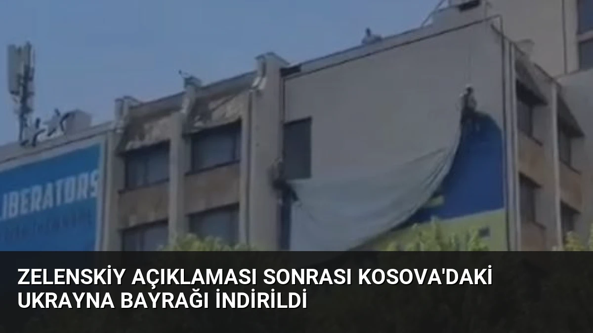 Zelenskiy Açıklaması Sonrası Kosova’daki Ukrayna Bayrağı İndirildi