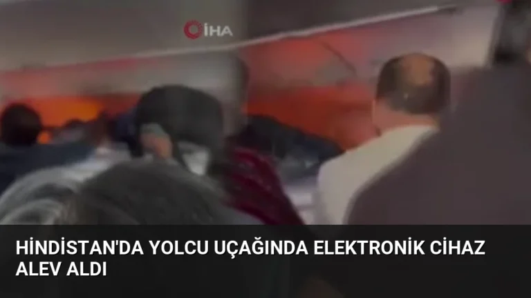 Hindistan’da Yolcu Uçağında Elektronik Cihaz Alev Aldı